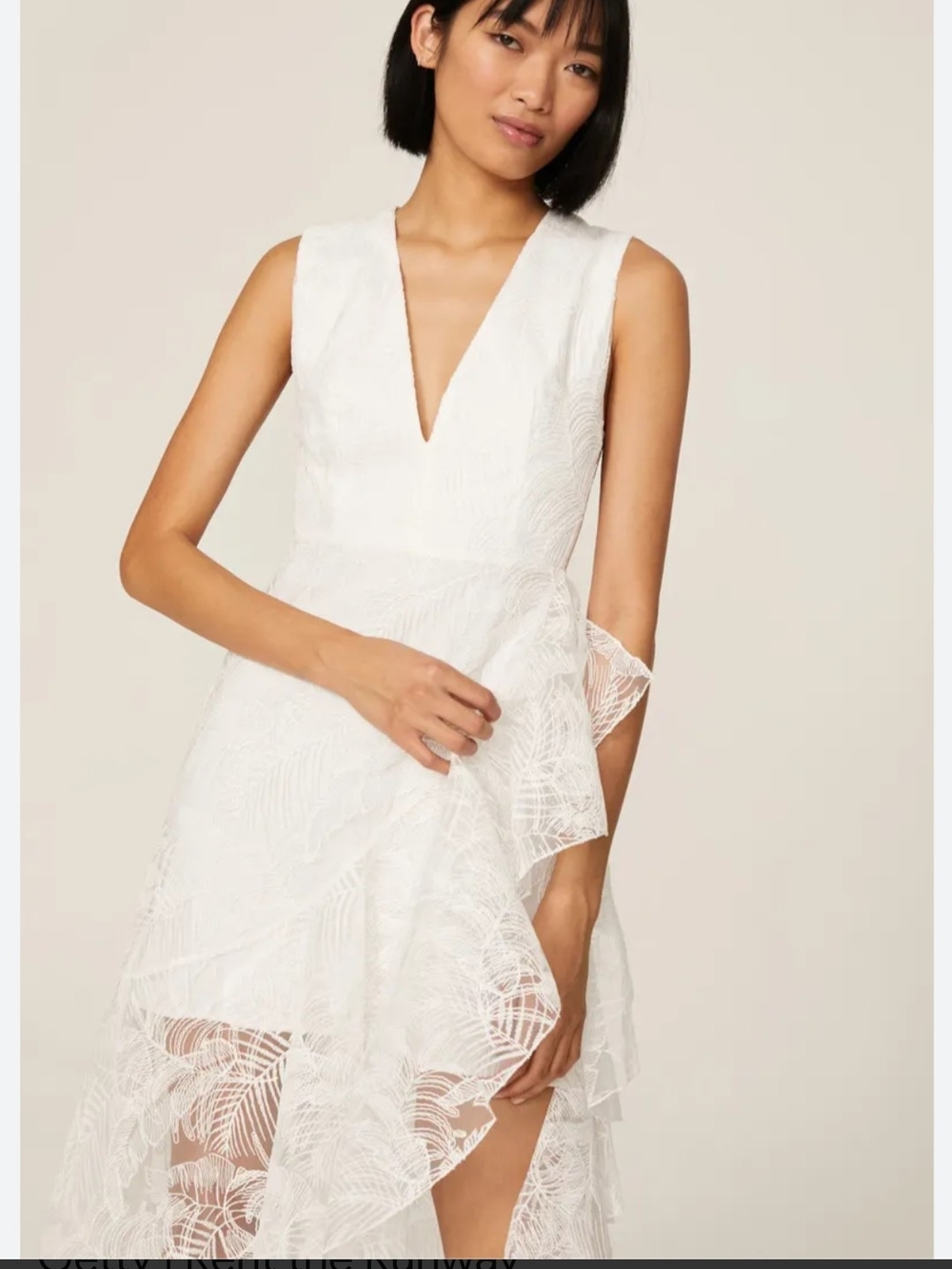 ONE33 SOCIAL RUFFLE PALM GOWN SIZE 2 MSRP $355